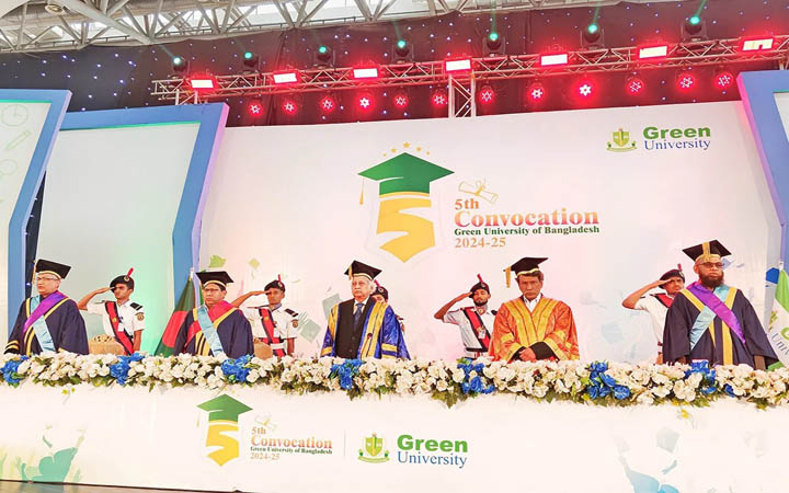 গ্রিন ইউনিভার্সিটির পঞ্চম সমাবর্তন অনুষ্ঠিত